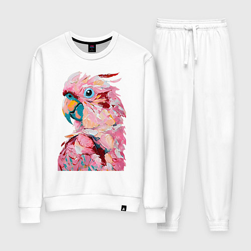 Женский костюм Розовый попугай / Белый – фото 1