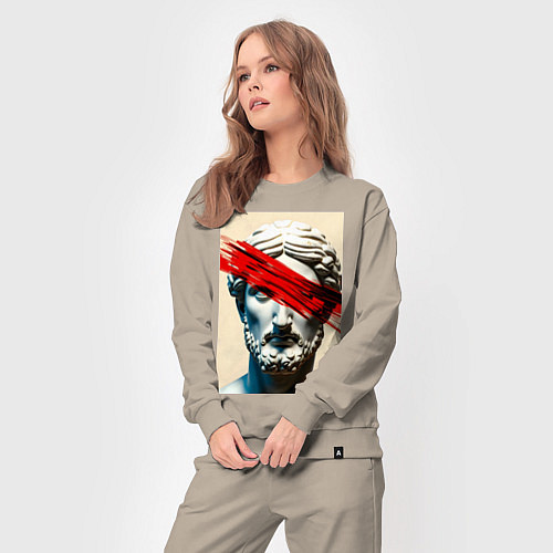 Женский костюм Штрих на античной статуе / Миндальный – фото 3