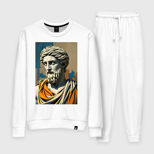 Женский костюм Античная статуя в теплых тонах / Белый – фото 1