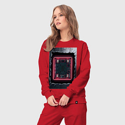 Костюм хлопковый женский Что внутри, цвет: красный — фото 2