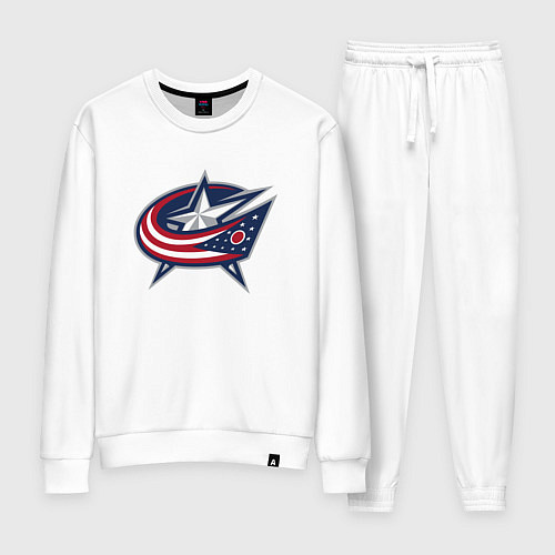 Женский костюм Columbus blue jackets - hockey team - emblem / Белый – фото 1