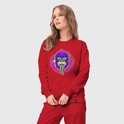 Костюм хлопковый женский Purple monkey, цвет: красный — фото 2