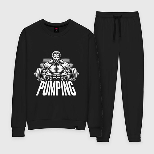 Женский костюм Арнольд Шварценеггер - качалка / Черный – фото 1