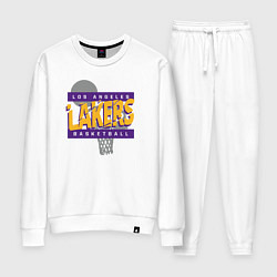 Костюм хлопковый женский Lakers basketball play, цвет: белый