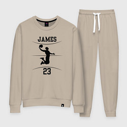 Костюм хлопковый женский James 23, цвет: миндальный