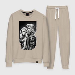 Женский костюм Барби и Кен - киберпанк эскиз