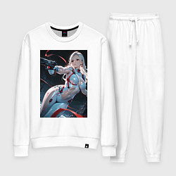 Костюм хлопковый женский Девушка-наемница, цвет: белый