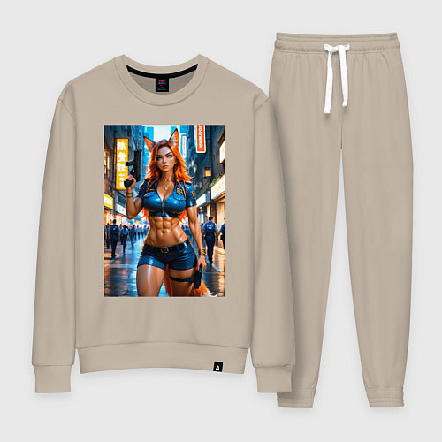 Женский костюм Рыжая лиса-полицейский / Миндальный – фото 1