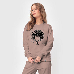 Костюм хлопковый женский Милая весенняя девчонка, цвет: пыльно-розовый — фото 2