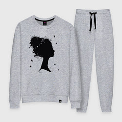 Костюм хлопковый женский Flower girl, цвет: меланж