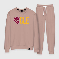 Костюм хлопковый женский Love Cleveland, цвет: пыльно-розовый