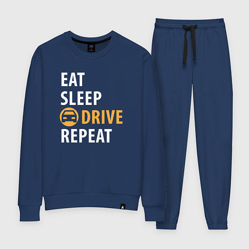Женский костюм Eat sleep drive / Тёмно-синий – фото 1