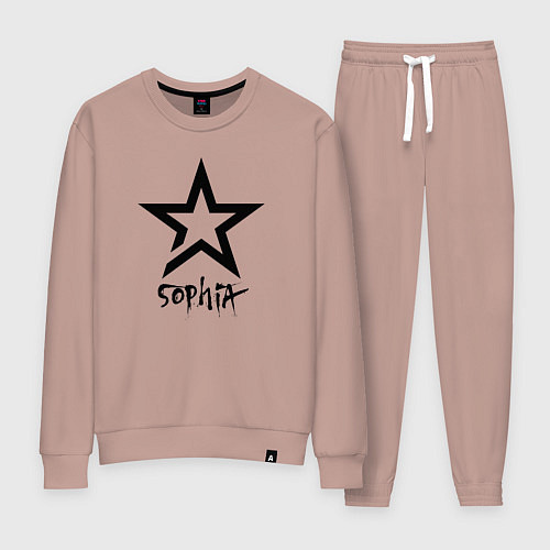 Женский костюм София - звезда / Пыльно-розовый – фото 1