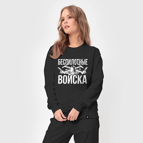 Женский костюм Россия - беспилотные войска / Черный – фото 3