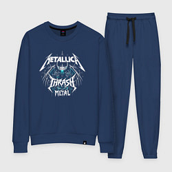 Костюм хлопковый женский Metallica - thrash metal rock, цвет: тёмно-синий