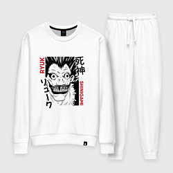 Костюм хлопковый женский Тетрадь смерти Ryuk Shinigami, цвет: белый