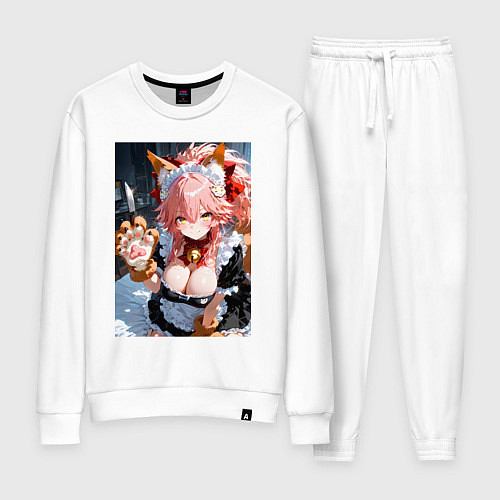 Женский костюм Фейт Тамамо в костюме горничной / Белый – фото 1