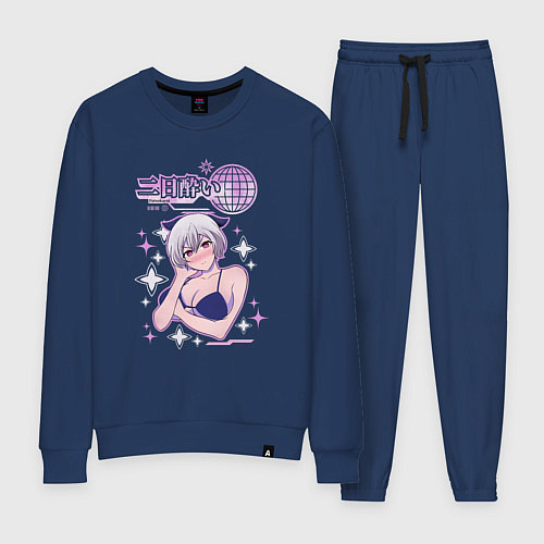 Женский костюм Futsukayoi,Y2K стиль / Тёмно-синий – фото 1