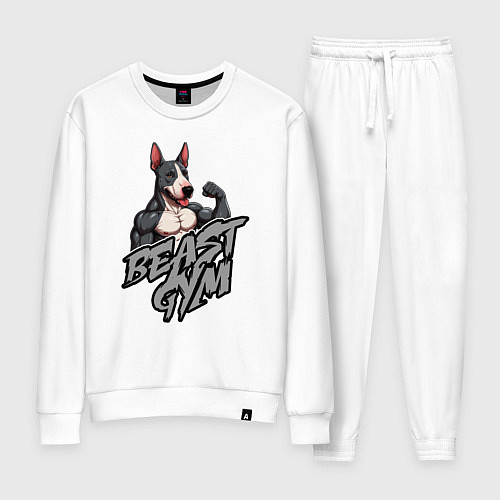 Женский костюм Beast gym dog / Белый – фото 1