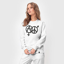 Костюм хлопковый женский Anarchy peace, цвет: белый — фото 2
