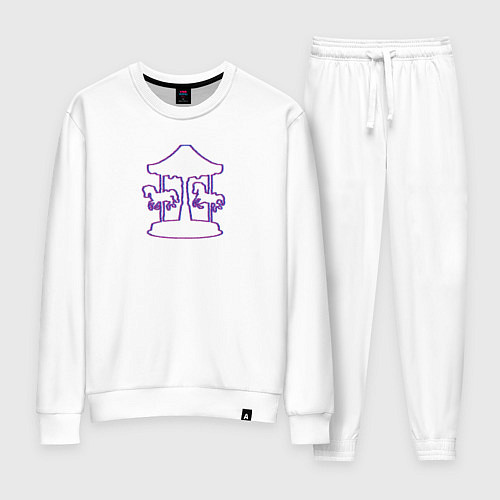 Женский костюм Карусель с лашадками / Белый – фото 1