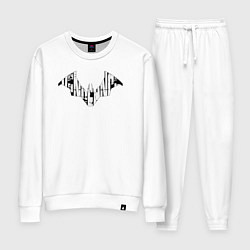 Костюм хлопковый женский Batman logo: Vengeance, цвет: белый