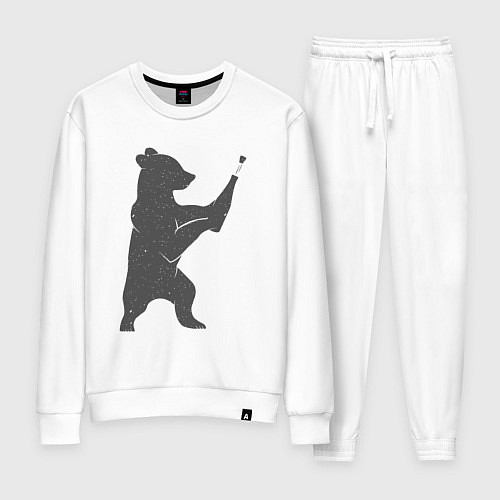 Женский костюм Мишка с шампанским / Белый – фото 1