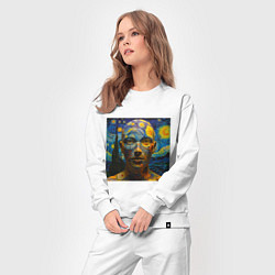 Костюм хлопковый женский Звёздный человек, цвет: белый — фото 2