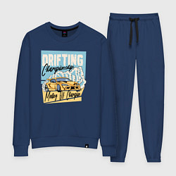 Костюм хлопковый женский Drifting championship, цвет: тёмно-синий