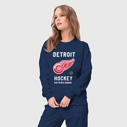 Костюм хлопковый женский Detroit Red Wings team NHL, цвет: тёмно-синий — фото 2