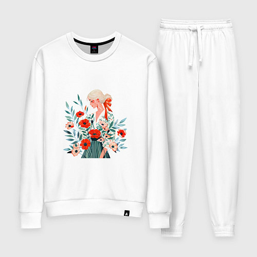 Женский костюм Маки и блондинка / Белый – фото 1