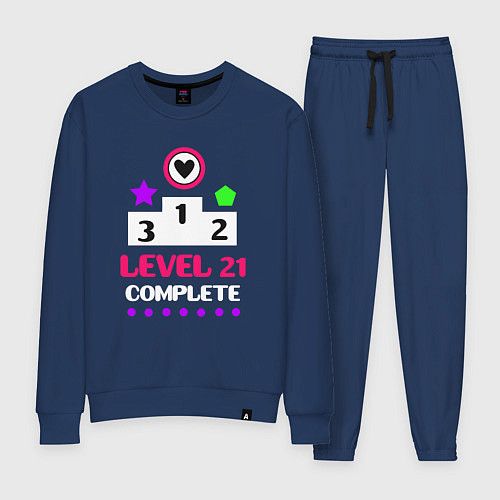 Женский костюм 21 уровень пройден / Тёмно-синий – фото 1