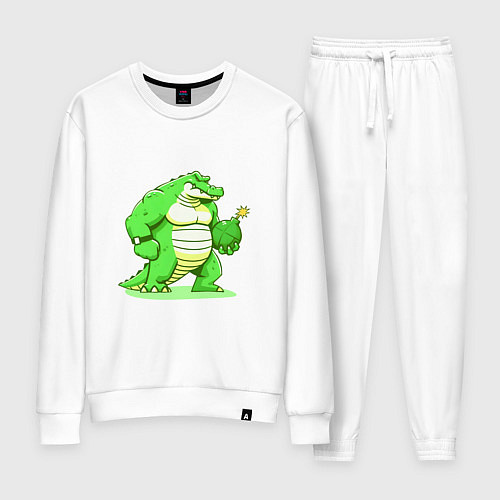 Женский костюм Крокодил опасен / Белый – фото 1