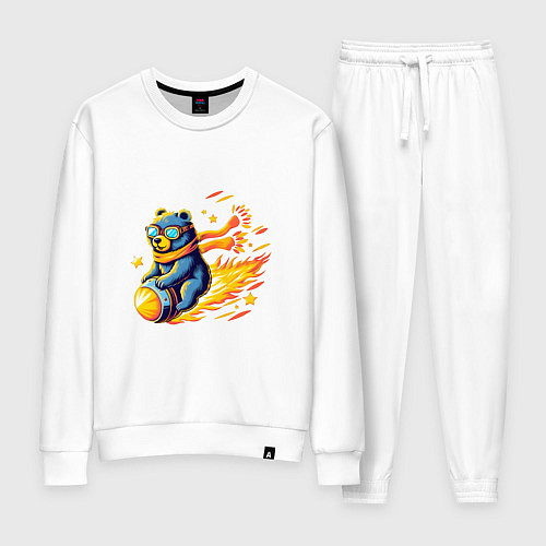 Женский костюм Медведь-метеорит / Белый – фото 1