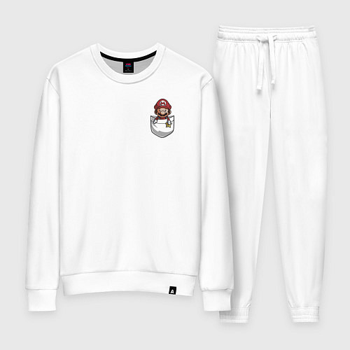 Женский костюм Карманный Марио / Белый – фото 1