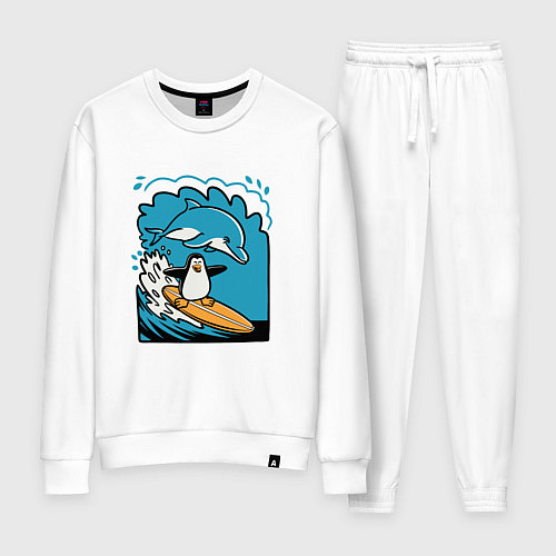 Женский костюм Пингвин покорил волну / Белый – фото 1