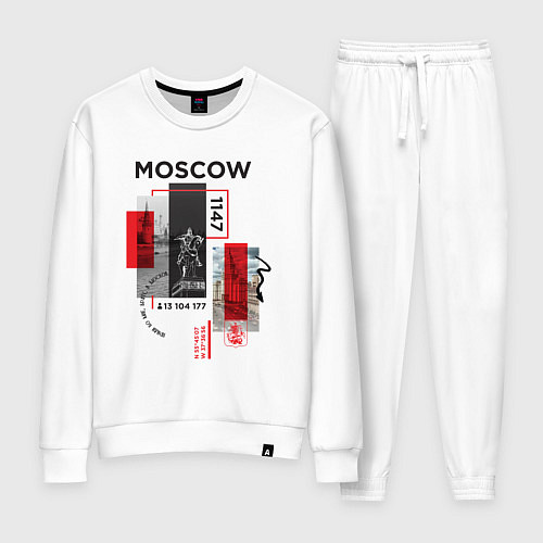 Женский костюм Москва коллаж / Белый – фото 1