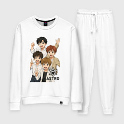 Костюм хлопковый женский Astro аниме стиль, цвет: белый