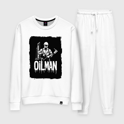 Женский костюм Нефтяник с буровой установкой / Белый – фото 1