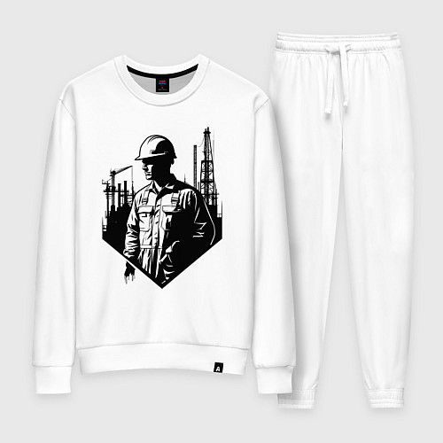 Женский костюм Промышленный труд нефтяника / Белый – фото 1