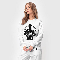 Костюм хлопковый женский Шестерня нефтяника, цвет: белый — фото 2