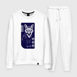 Костюм хлопковый женский Серьёзный лис, цвет: белый