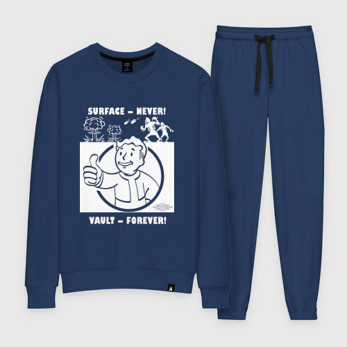 Женский костюм Поверхность никогда - убежище навсегда / Тёмно-синий – фото 1