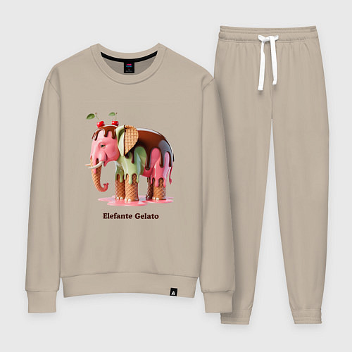 Женский костюм Брейнрот - Elefante Gelato / Миндальный – фото 1