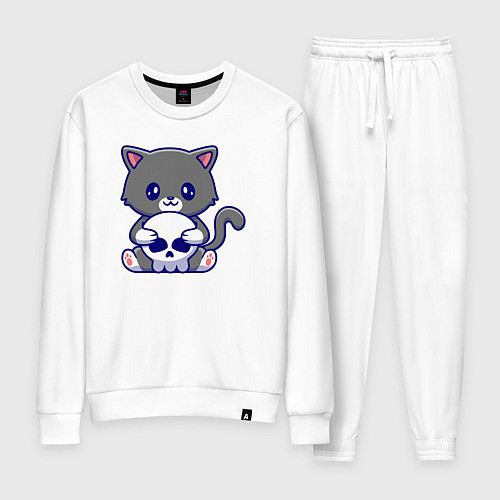 Женский костюм Котик и черепок / Белый – фото 1