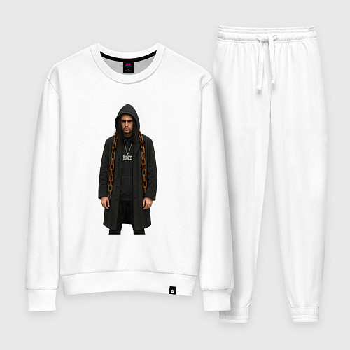 Женский костюм Bones с огромной цепью / Белый – фото 1