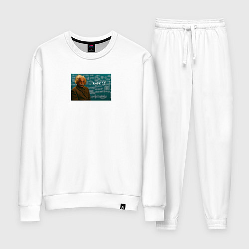 Женский костюм Альберт Эйнштейн и формула KFC мем / Белый – фото 1