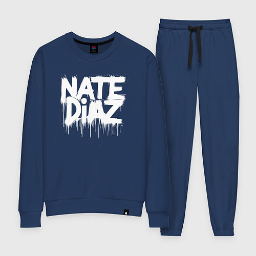 Женский костюм Граффити логотип Нейт Диас / Тёмно-синий – фото 1