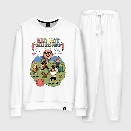 Женский костюм Red Hot Chili Peppers мультяшный стиль / Белый – фото 1