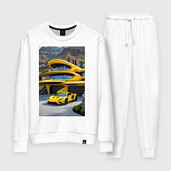 Женский костюм Желтый суперкар у дома